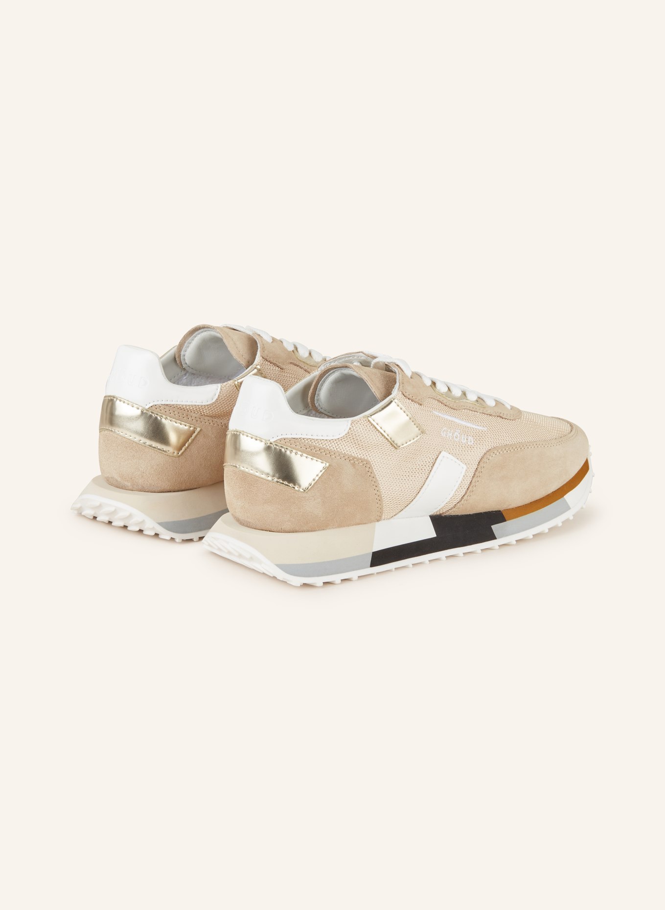 GHOUD Sneakers, Color: BEIGE/ WHITE/ GOLD (Image 2)