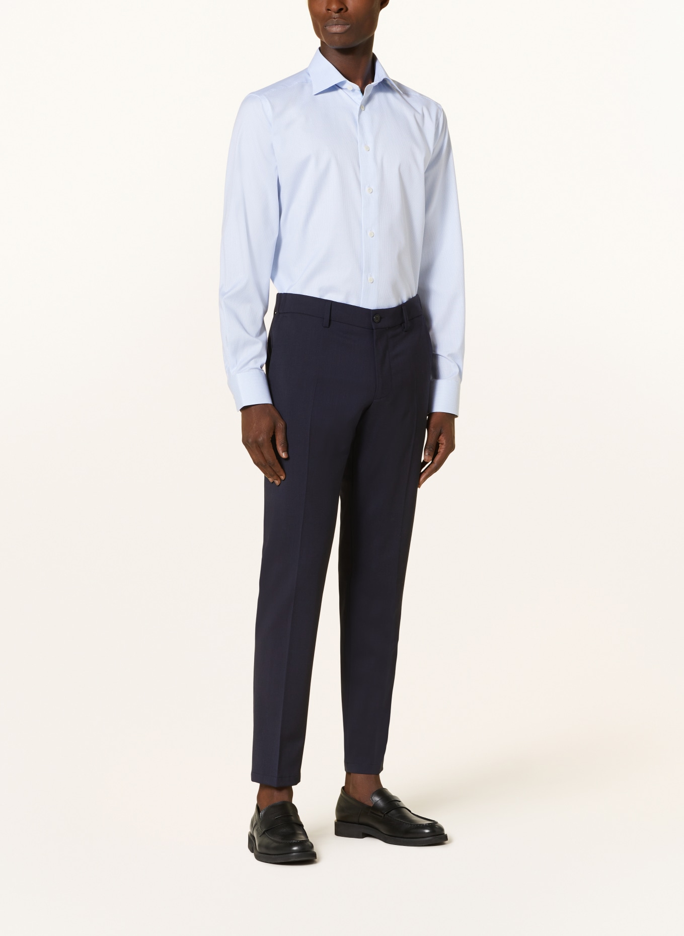 ETON Shirt contemporary fit: LIGHT BLUE / WHITE