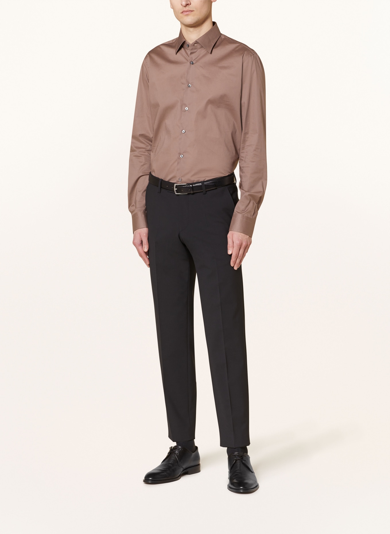 EDUARD DRESSLER Hemd Shaped Fit, Farbe: BRAUN (Bild 2)