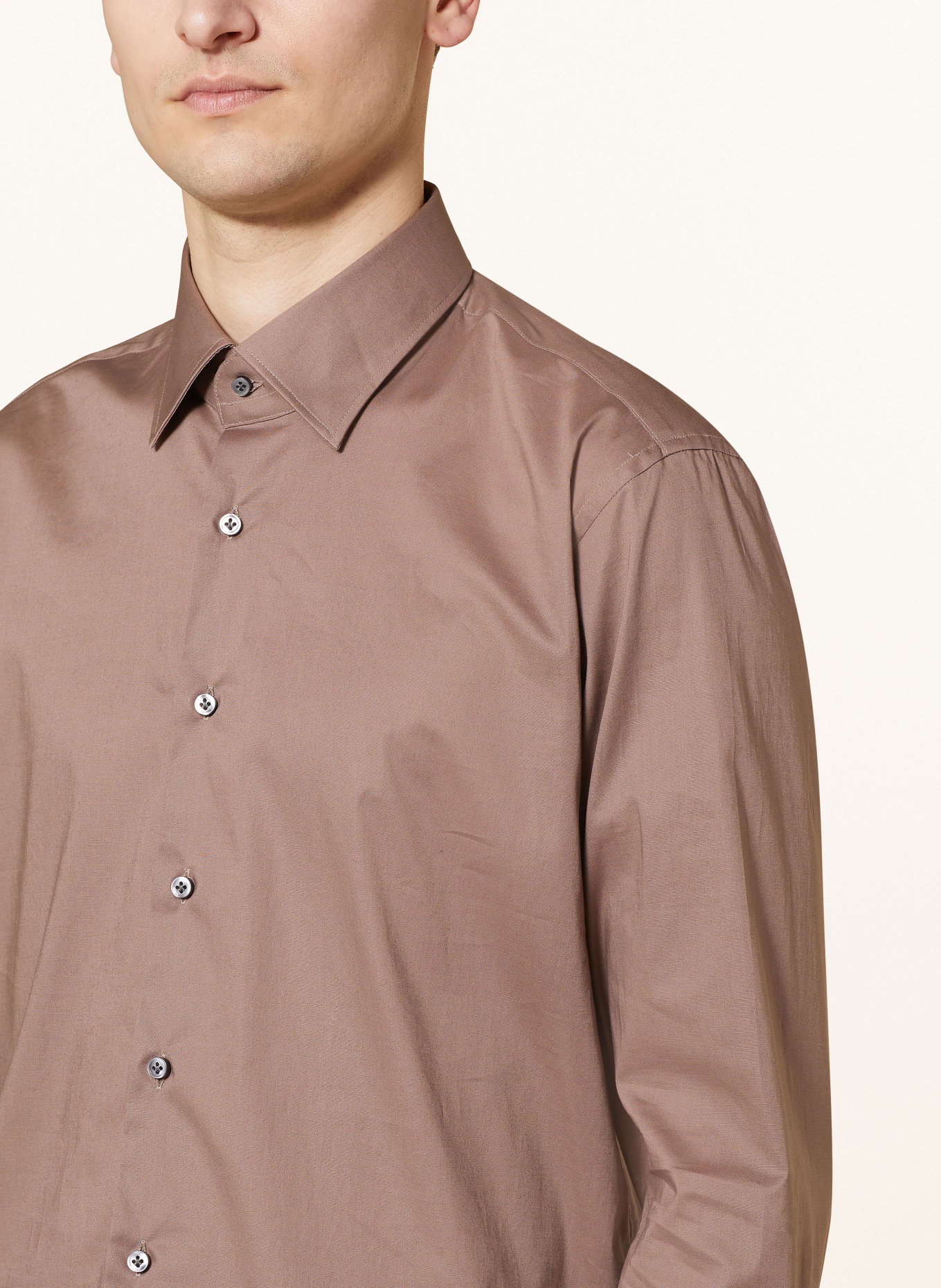 EDUARD DRESSLER Hemd Shaped Fit, Farbe: BRAUN (Bild 4)