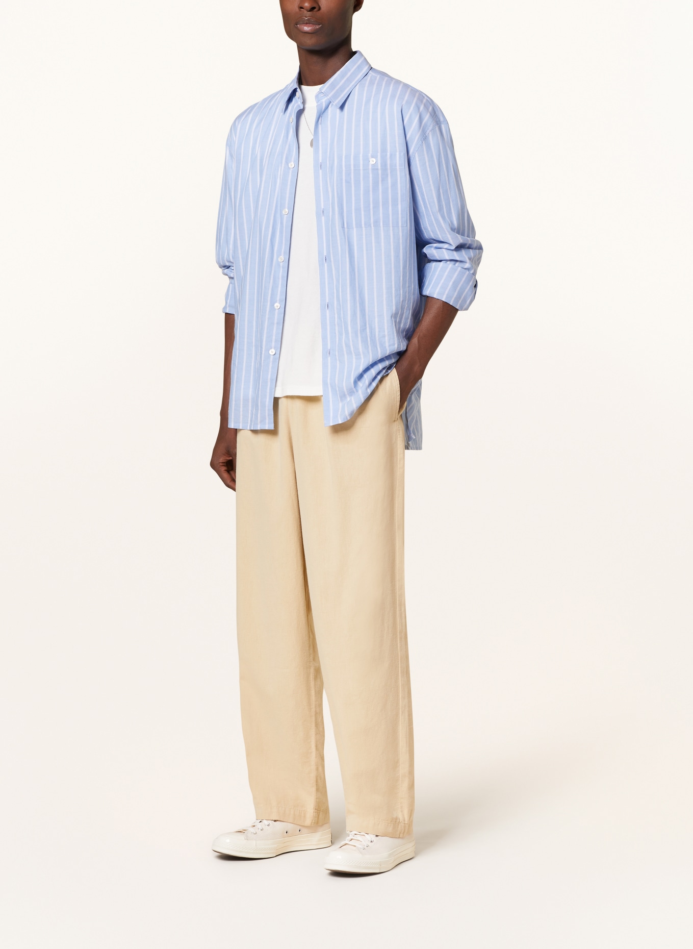 American Vintage Loose fit suit trousers, Color: BEIGE (Image 2)
