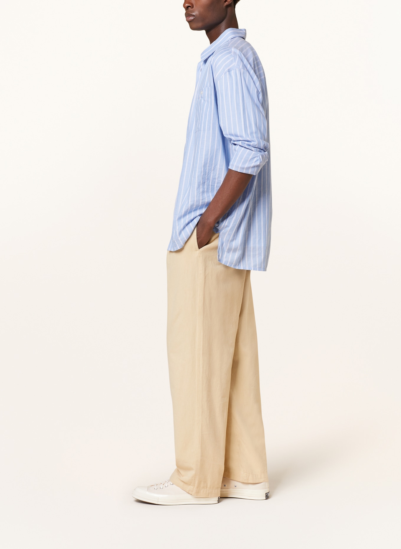 American Vintage Spodnie garniturowe loose fit, Kolor: BEŻOWY (Obrazek 5)