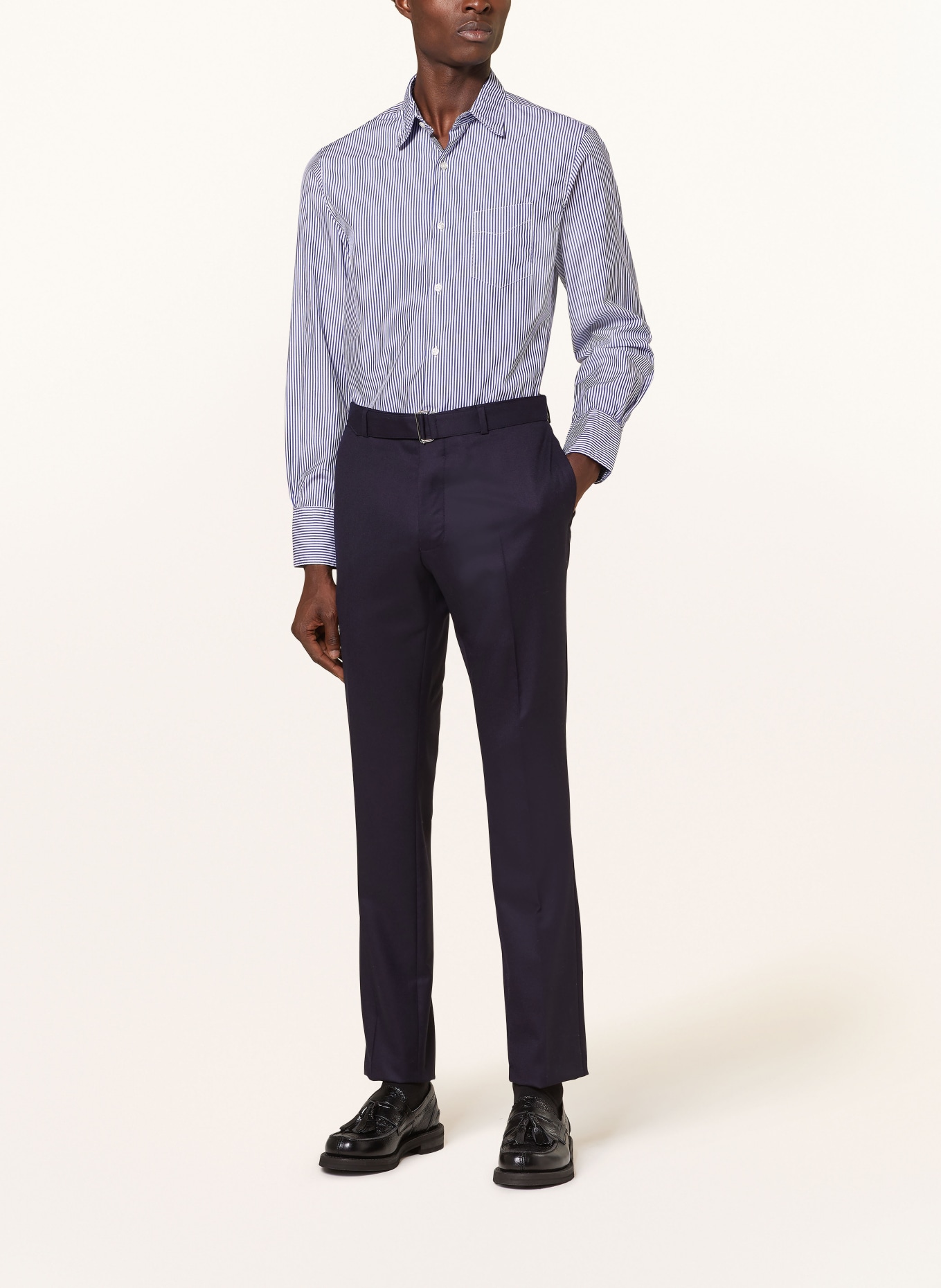 Officine Générale Oblekové kalhoty PAUL Regular Slim Fit, Barva: DARK NAVY (Obrázek 3)