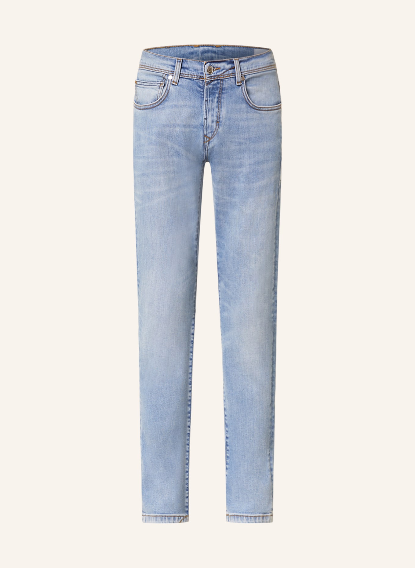 BALDESSARINI Jeans Tapered Fit, Farbe: 6846 light blue used mustache (Bild 1)