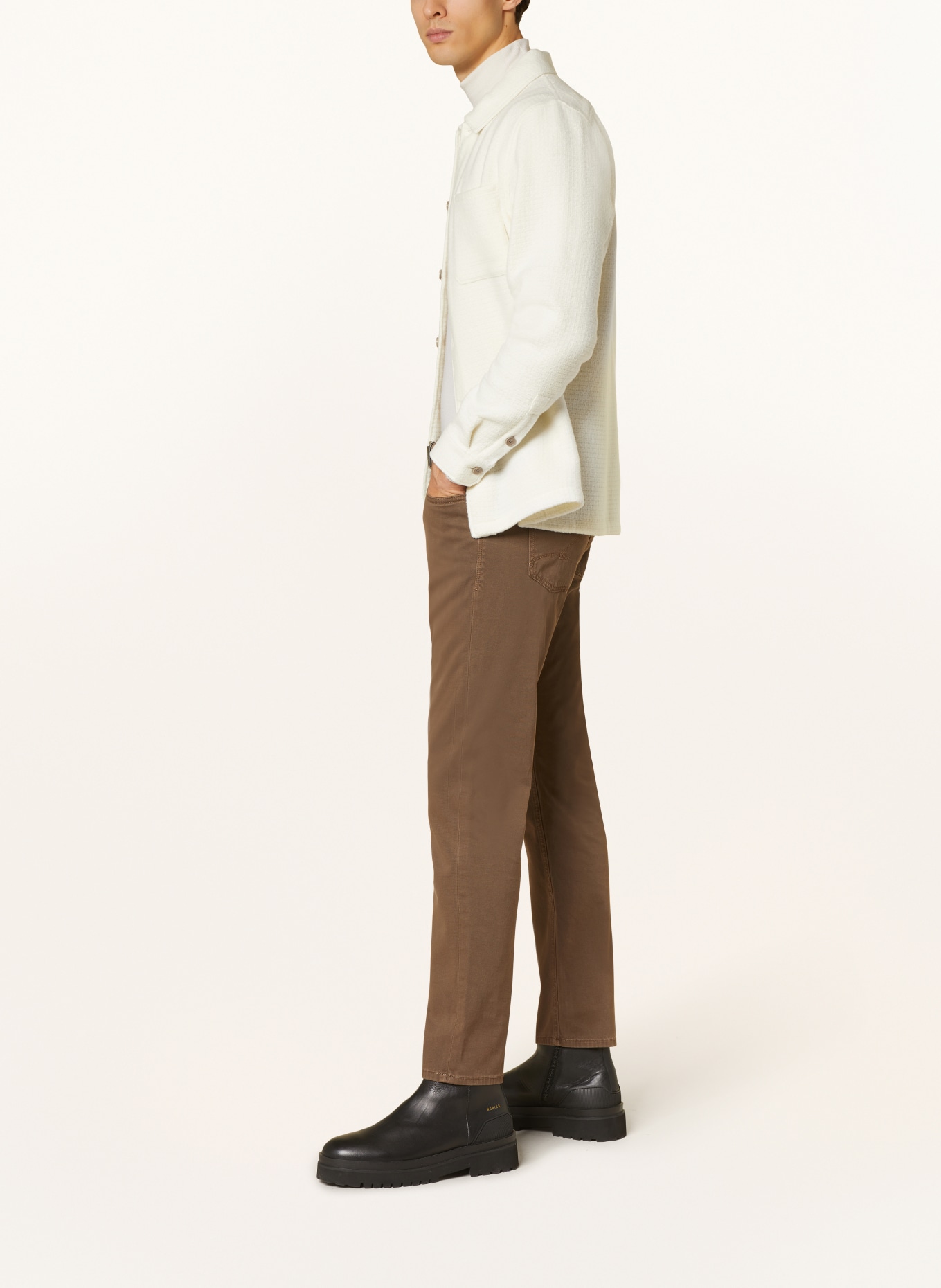 BALDESSARINI Trousers regular fit, Color: BROWN (Image 4)