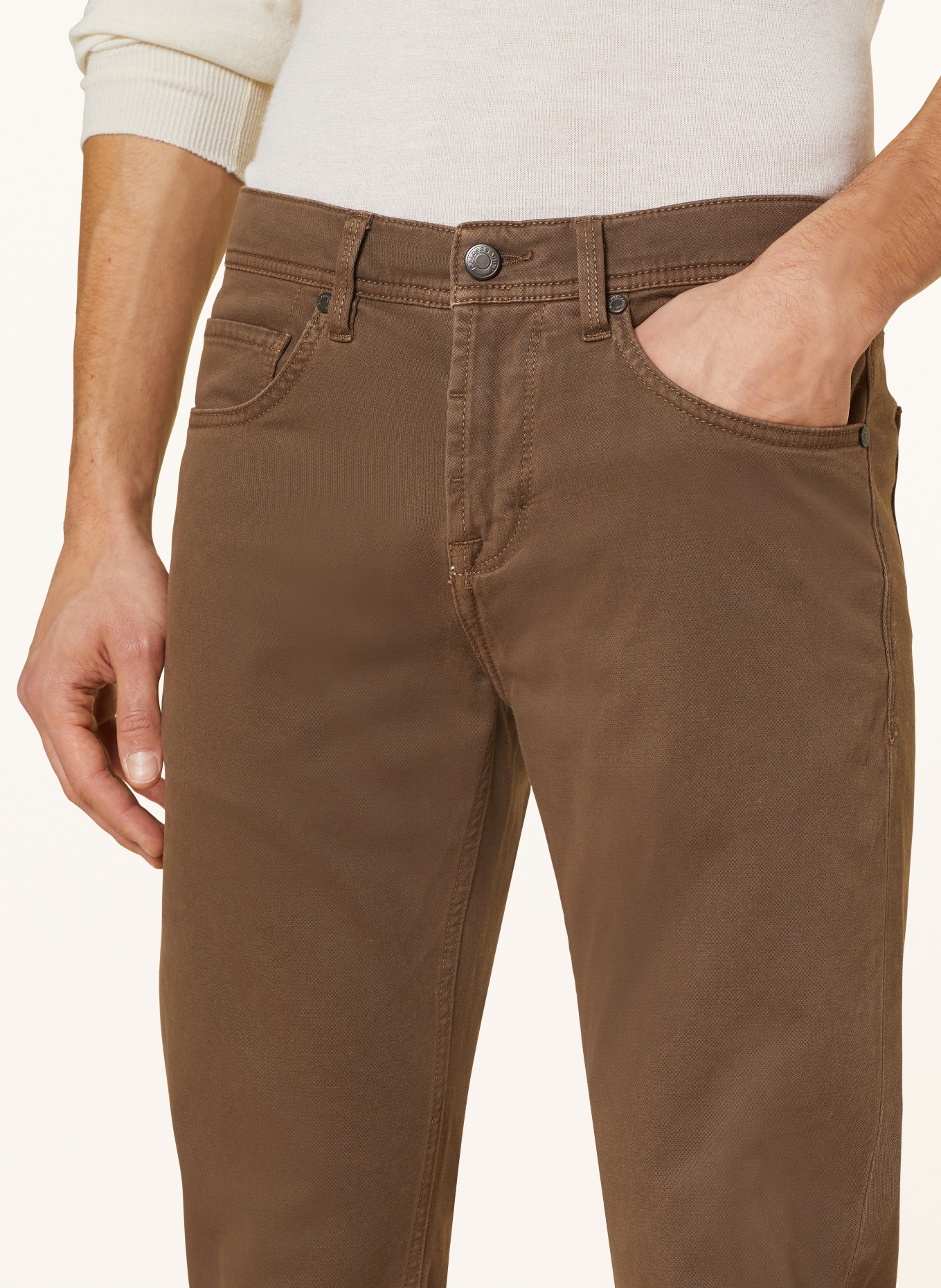 BALDESSARINI Trousers regular fit, Color: BROWN (Image 5)