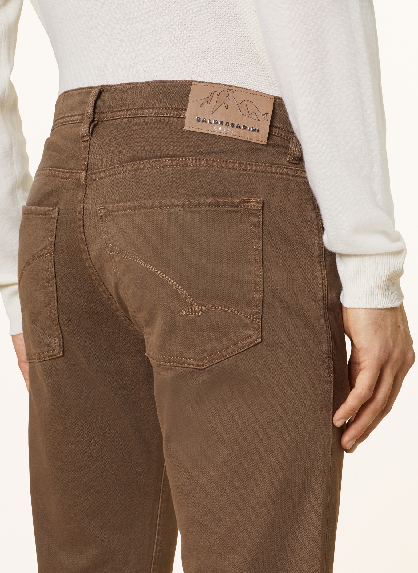 BALDESSARINI Trousers regular fit, Color: BROWN (Image 6)