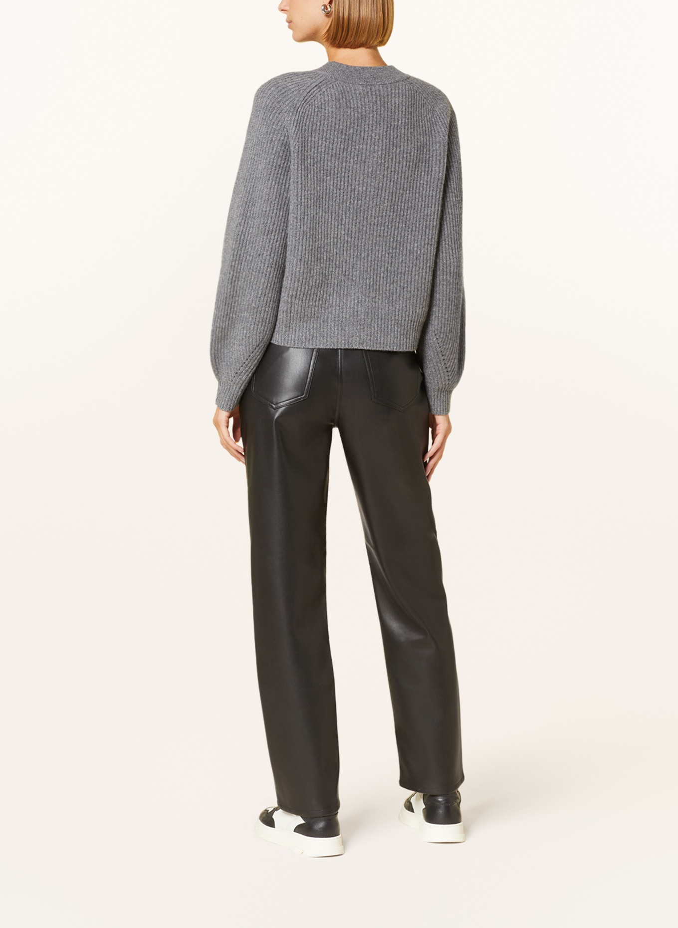 REPEAT Strickjacke aus Cashmere: GRAU