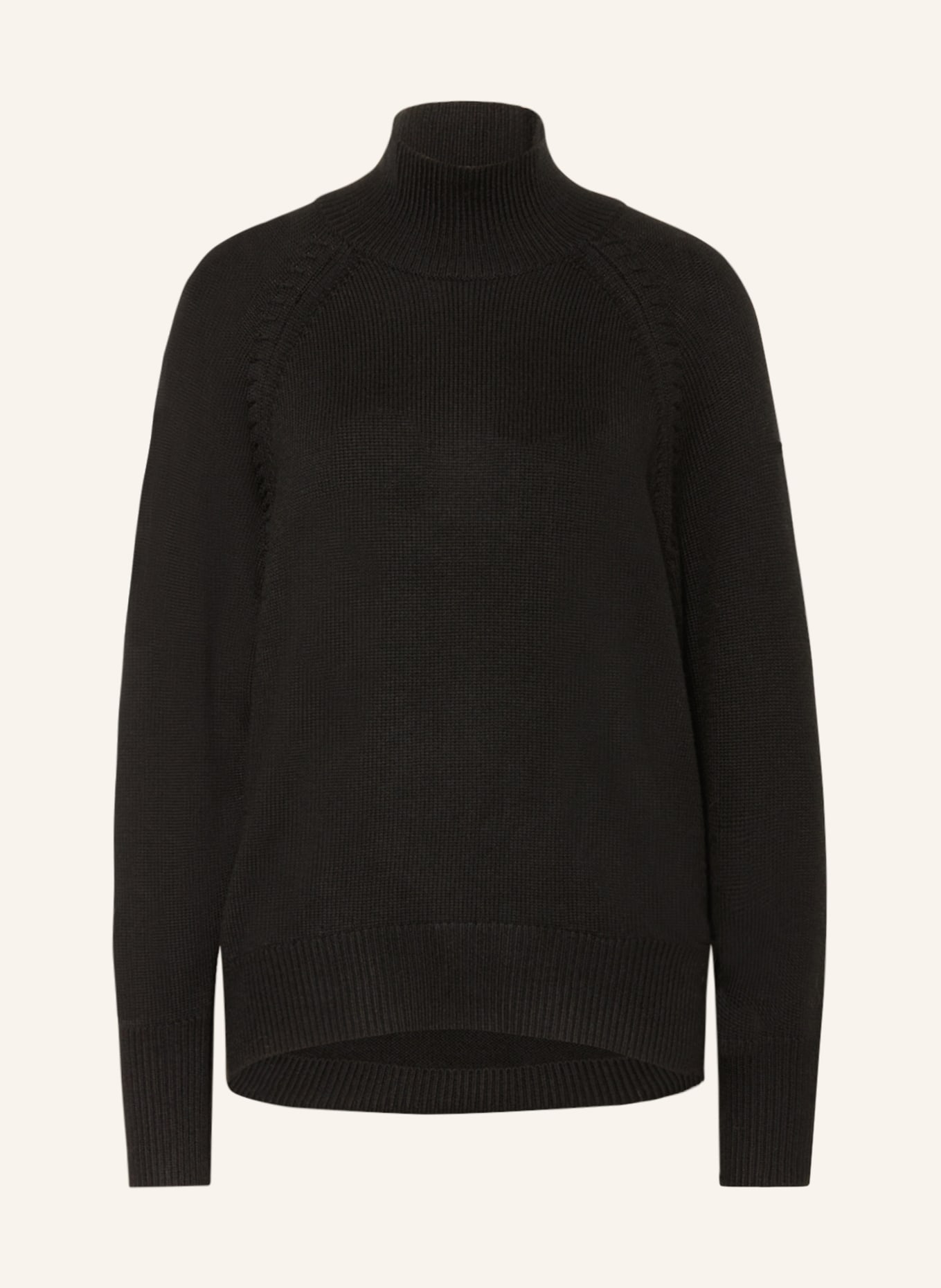 REPEAT Turtleneck sweater in merino wool, Color: BLACK (Image 1)