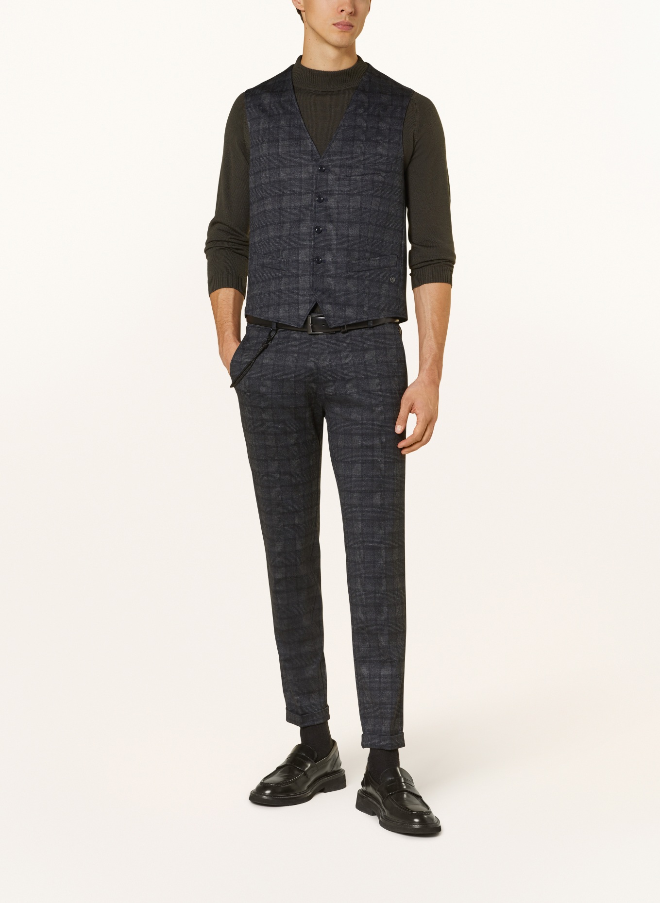 CG - CLUB of GENTS Suit vest MOSLEY slim fit, Color: 63 BLAU DUNKEL (Image 3)
