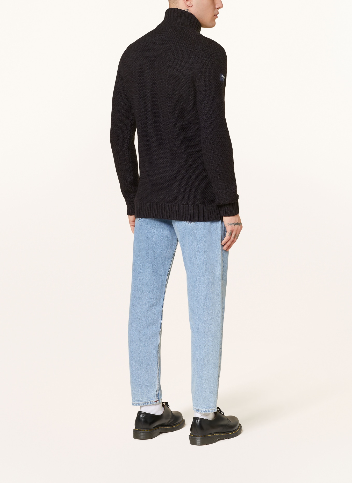 Superdry Half-zip sweater VINTAGE JACOB, Color: DARK BLUE (Image 3)