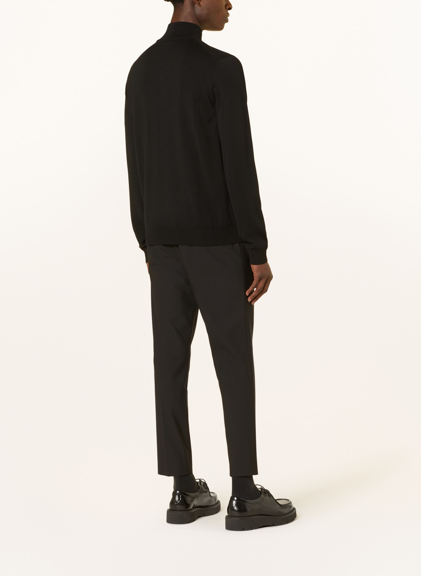 HUGO Half-zip sweater SAN QUIRIN, Color: BLACK (Image 3)