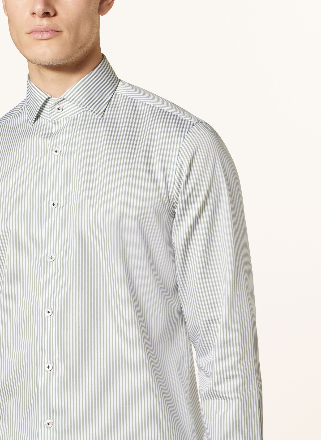 OLYMP SIGNATURE Hemd tailored fit, Farbe: HELLGRÜN/ WEISS (Bild 4)
