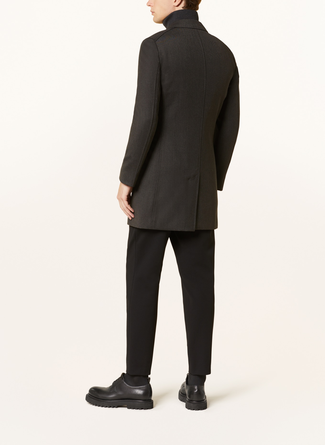 BOSS Wool coat HYDE with detachable trim, Color: DARK BROWN (Image 3)
