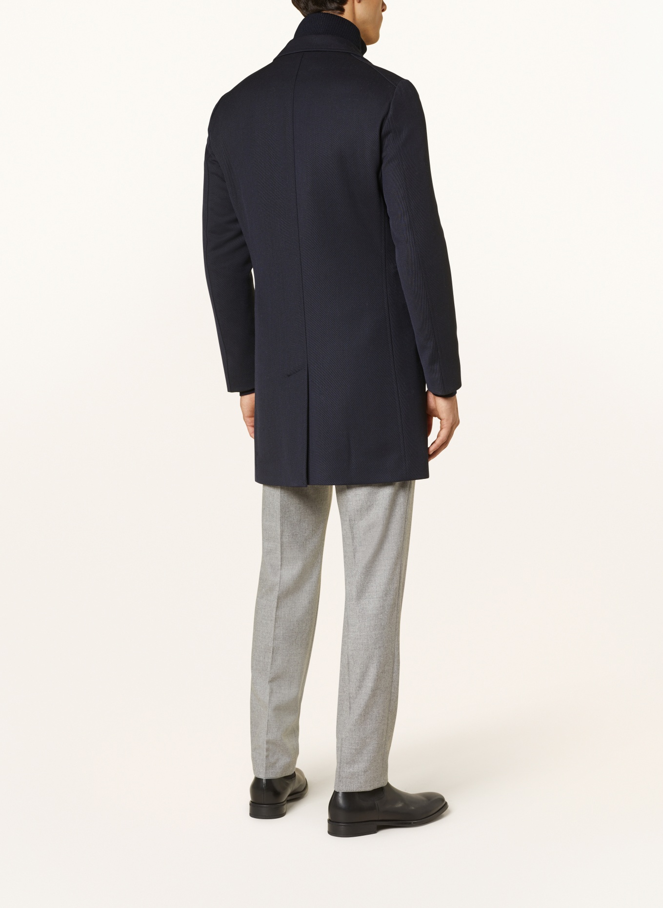 BOSS Wool coat HYDE with detachable trim, Color: DARK BLUE (Image 3)