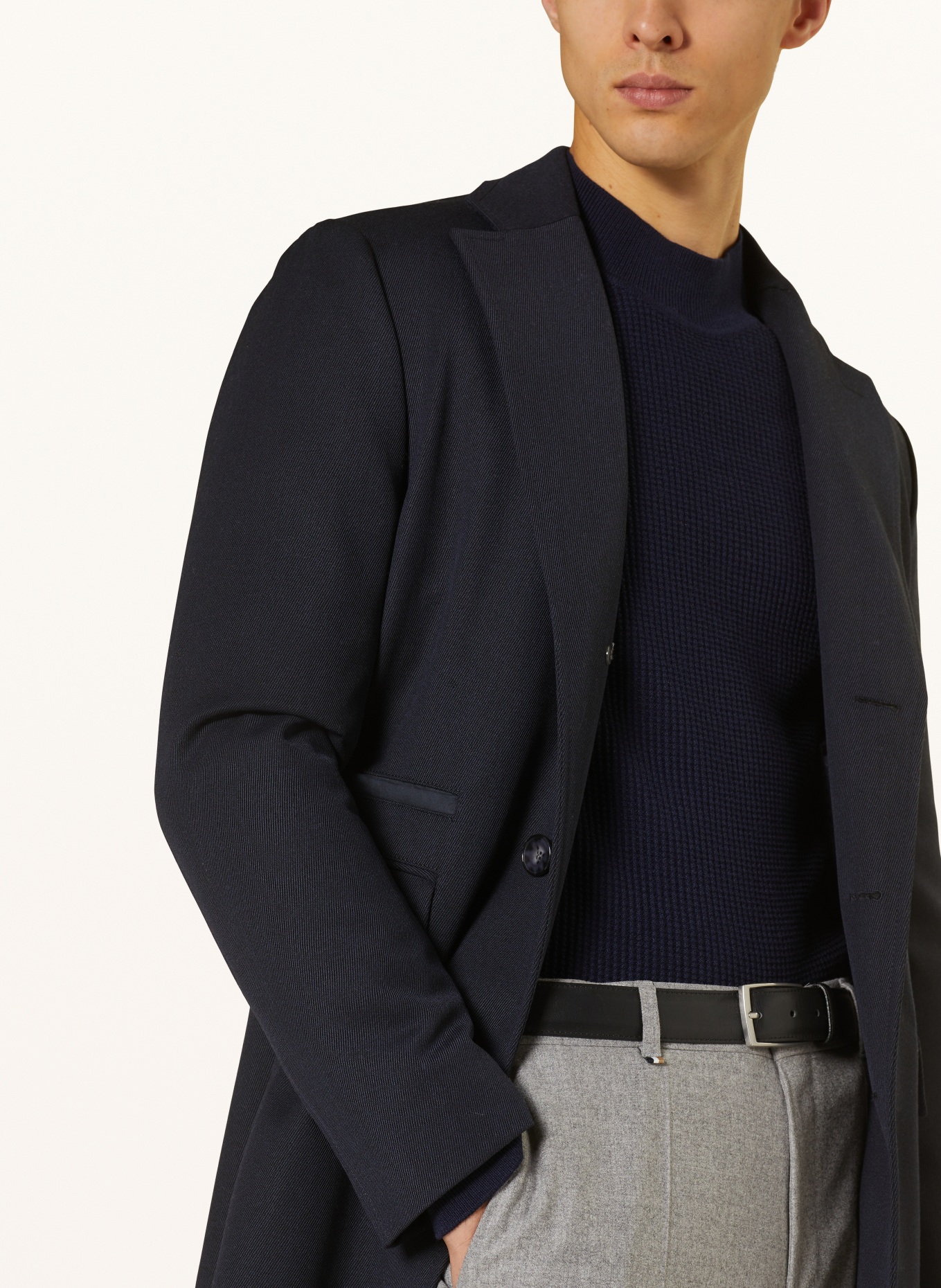 BOSS Wool coat HYDE with detachable trim, Color: DARK BLUE (Image 5)