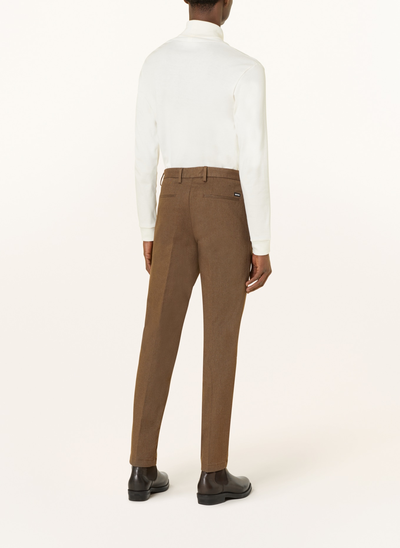 BOSS Trousers KAITO slim fit, Color: KHAKI (Image 3)