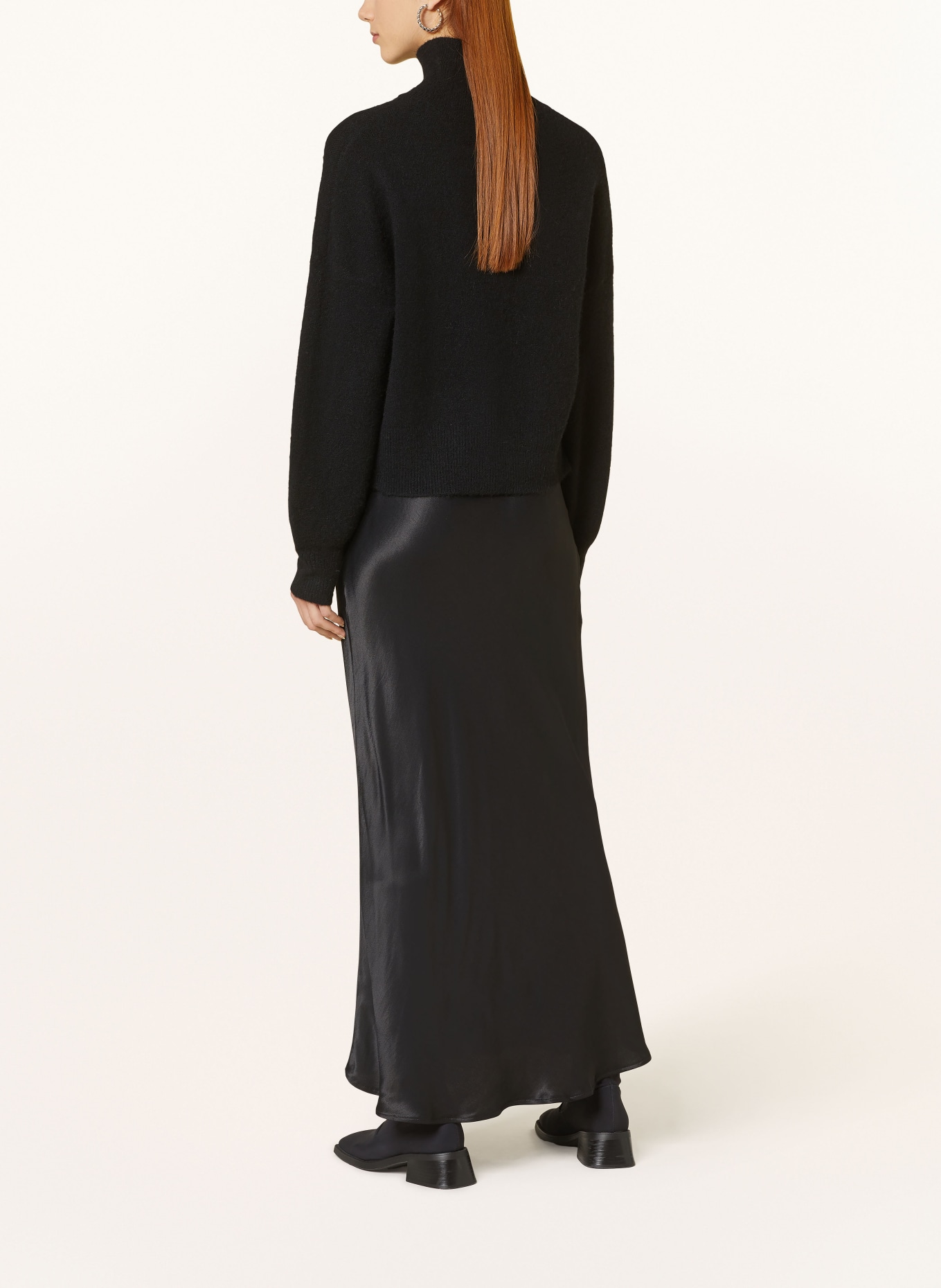 nobody's child Satin skirt MILA, Color: BLACK (Image 3)