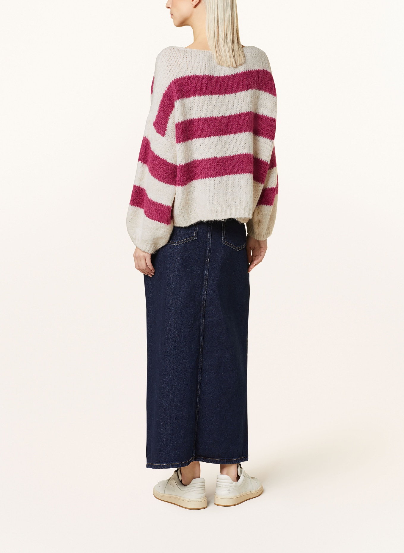 Herrlicher Pullover LEENA, Farbe: CREME/ PINK (Bild 3)