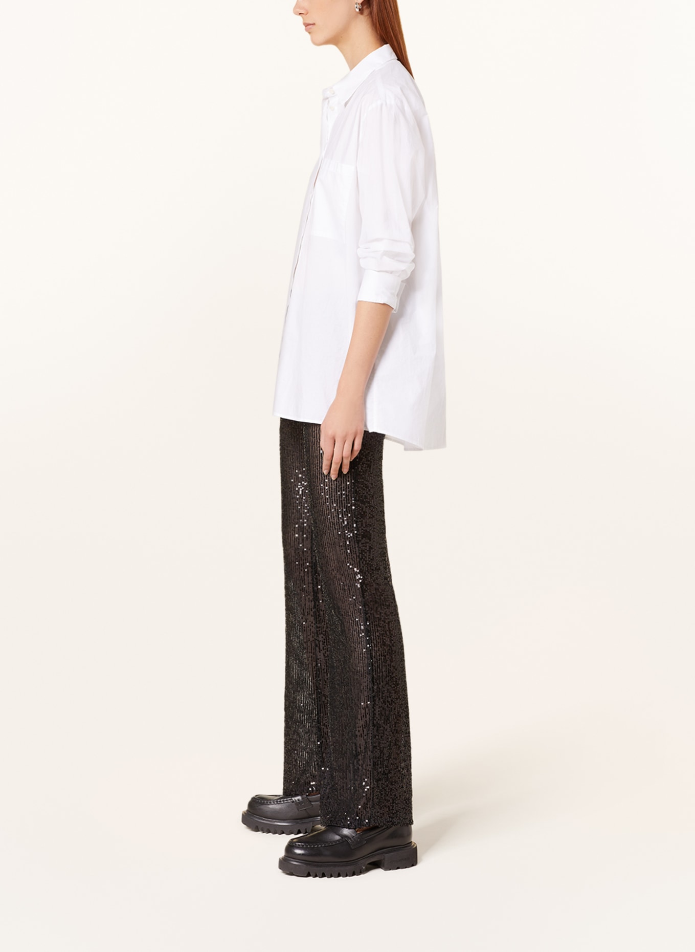 ONLY Trousers with sequins, Color: BLACK (Image 4)