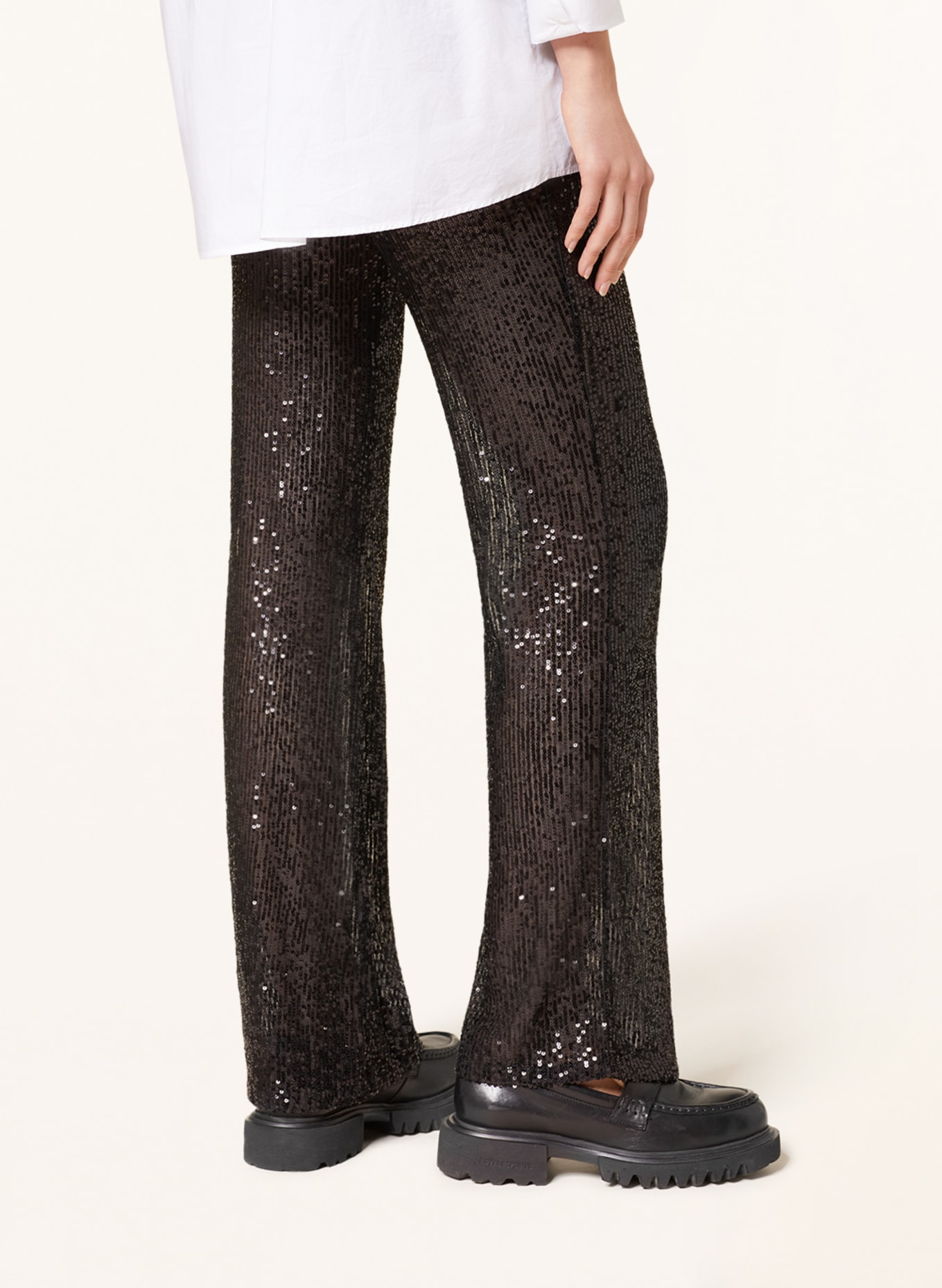 ONLY Trousers with sequins, Color: BLACK (Image 5)