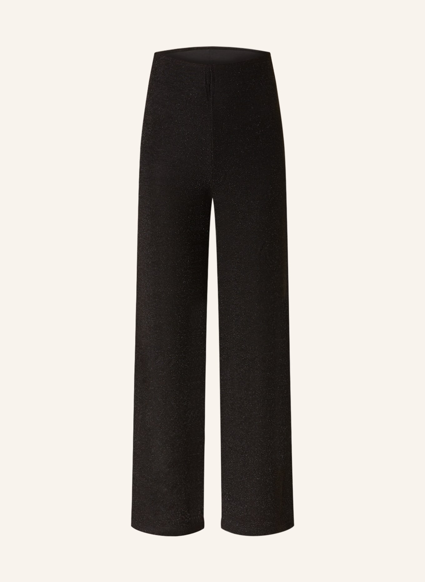 ONLY Wide leg trousers with glitter thread, Color: BLACK (Image 1)