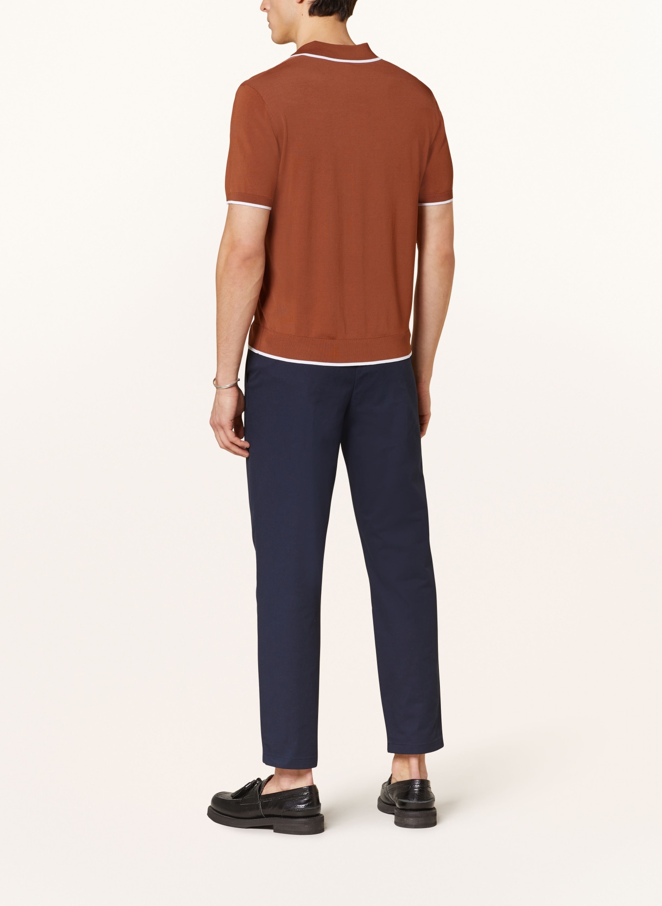 TED BAKER Jersey polo shirt RAYONE, Color: BROWN (Image 3)