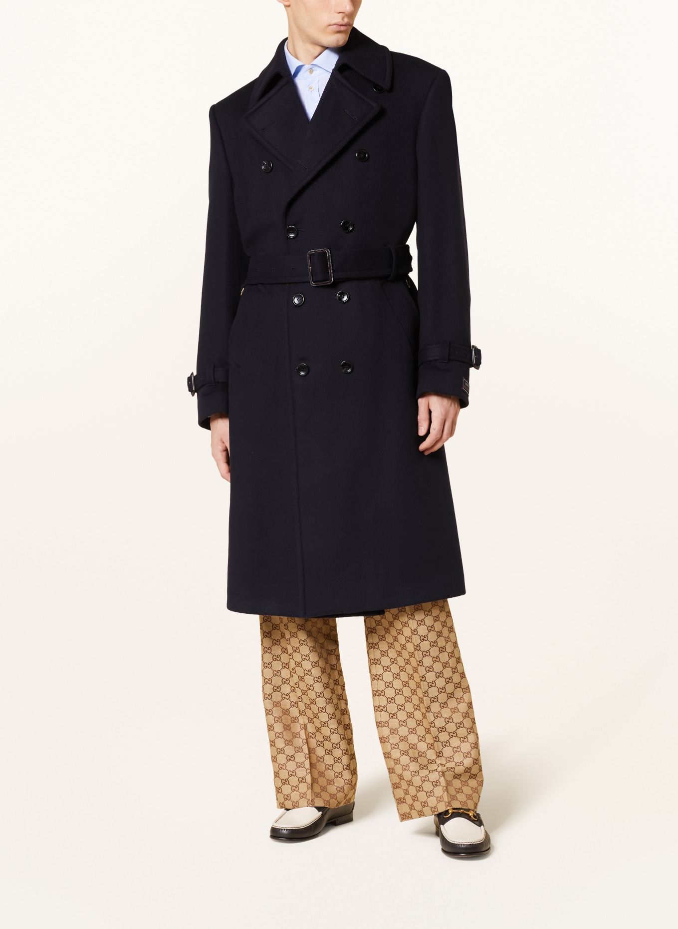 GUCCI Wool coat in dark blue