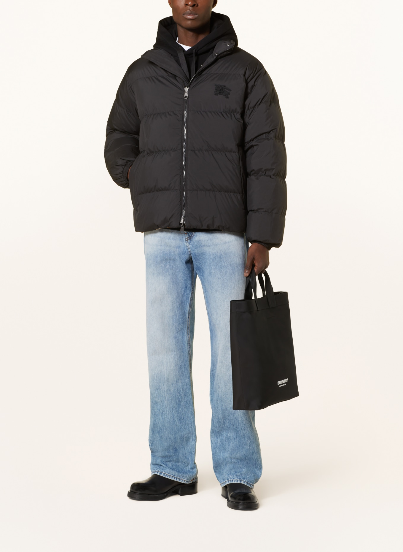 BURBERRY Down jacket OAKMERE reversible, Color: BEIGE/ BLACK/ RED (Image 2)