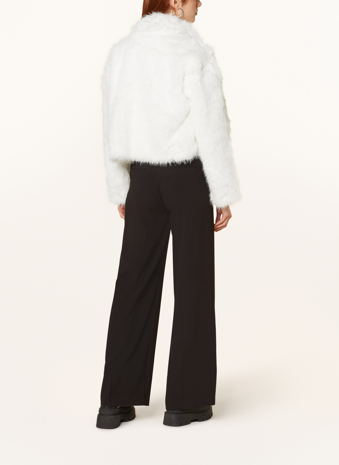 gina tricot Faux fur jacket, Color: WHITE (Image 3)