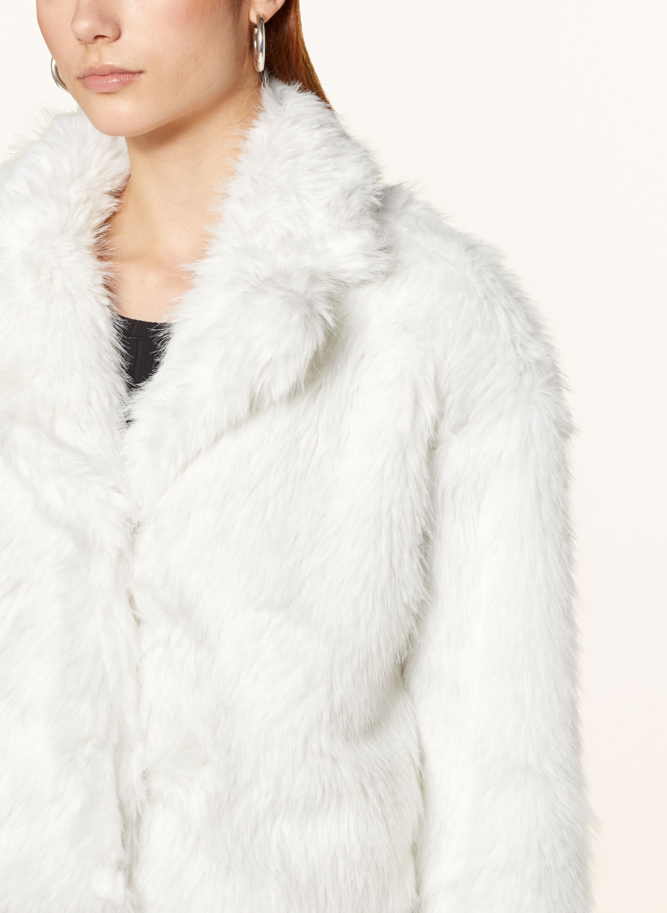 gina tricot Faux fur jacket, Color: WHITE (Image 4)