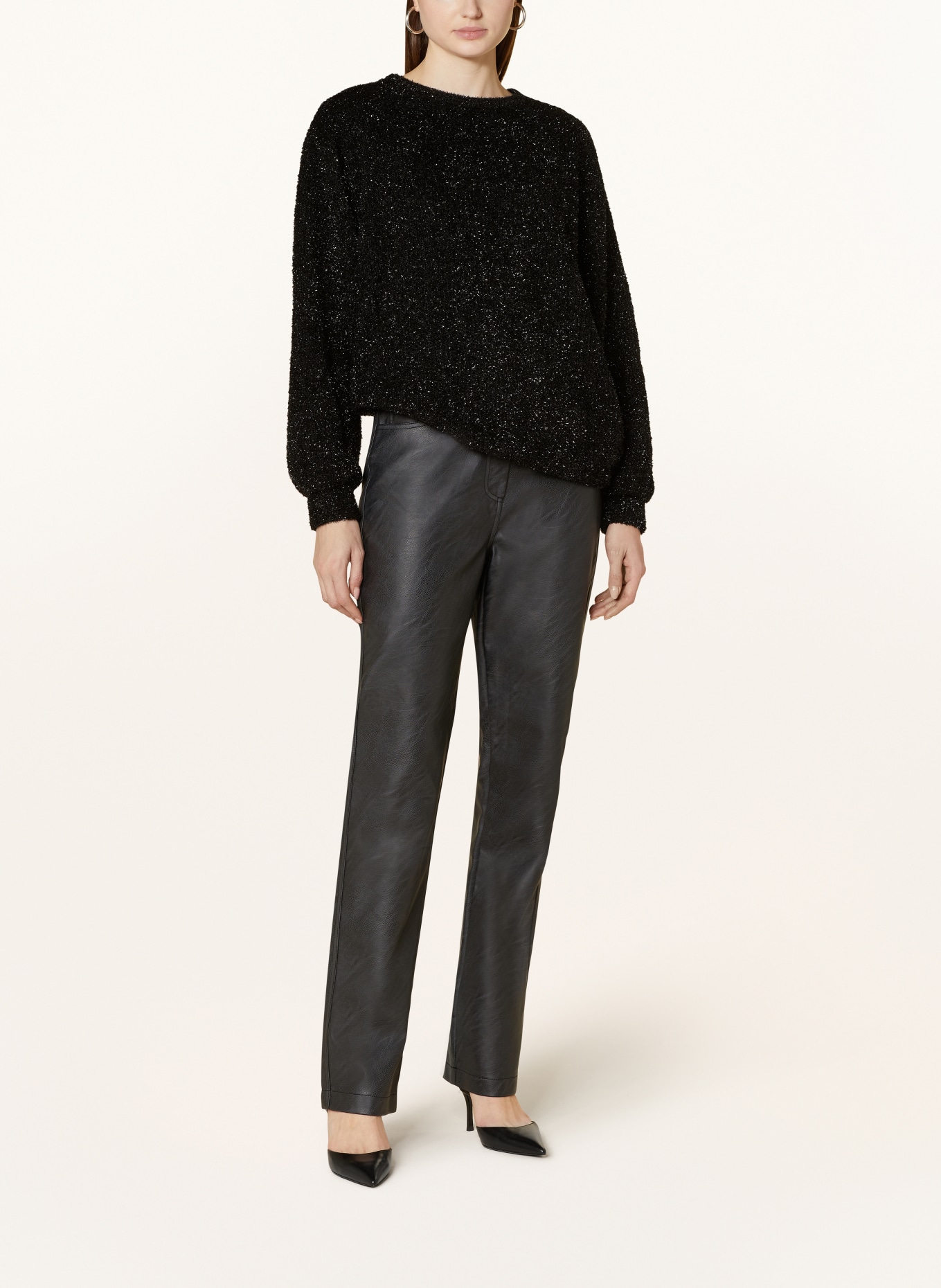 gina tricot Sweater with glitter thread, Color: BLACK (Image 2)
