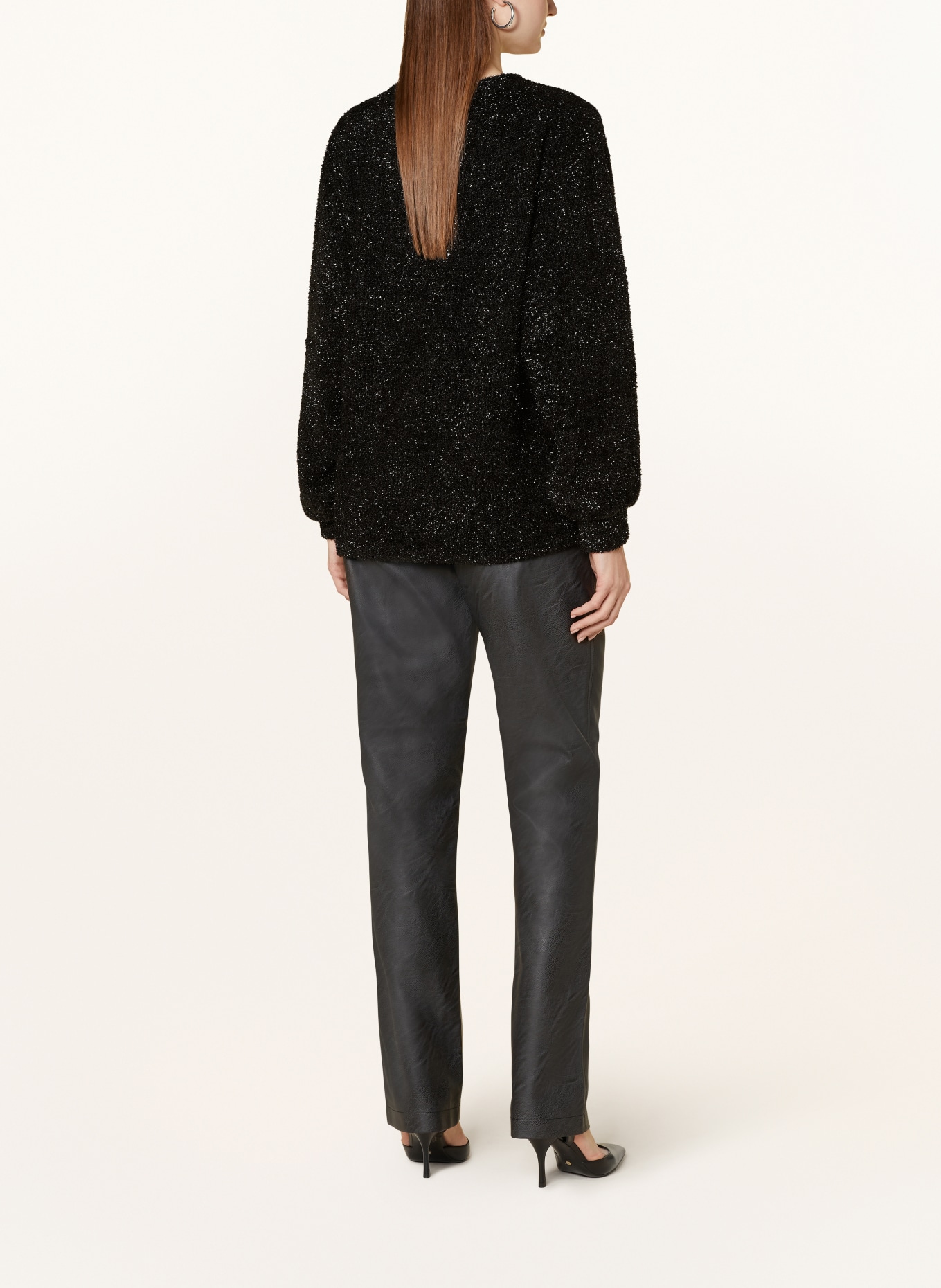 gina tricot Sweater with glitter thread, Color: BLACK (Image 3)