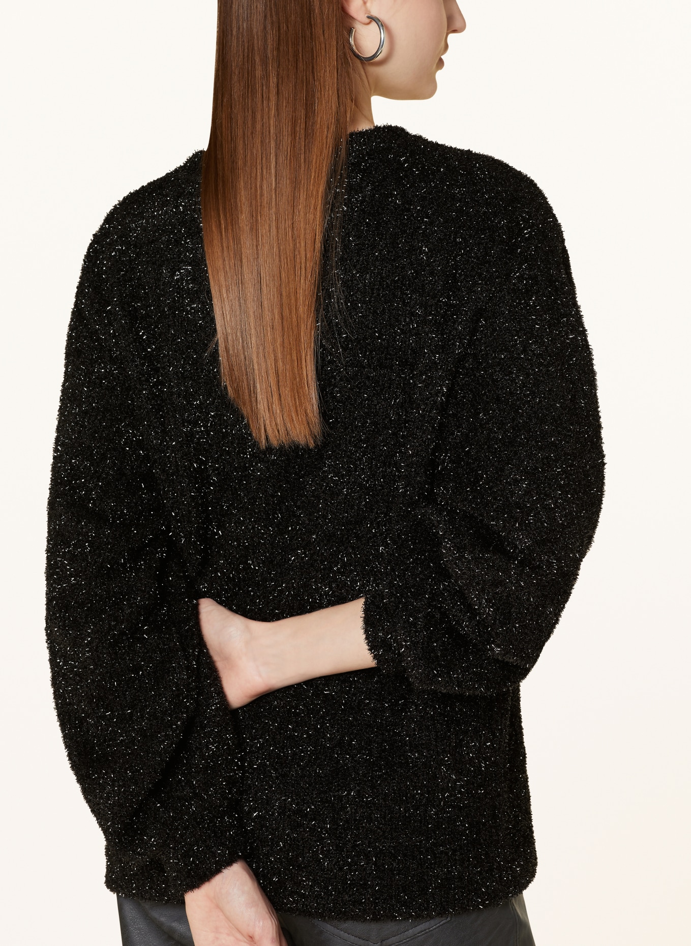 gina tricot Sweater with glitter thread, Color: BLACK (Image 4)