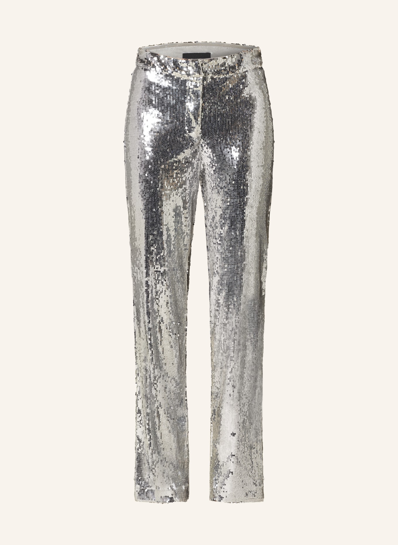 gina tricot Wide leg trousers with sequins, Color: SILVER (Image 1)