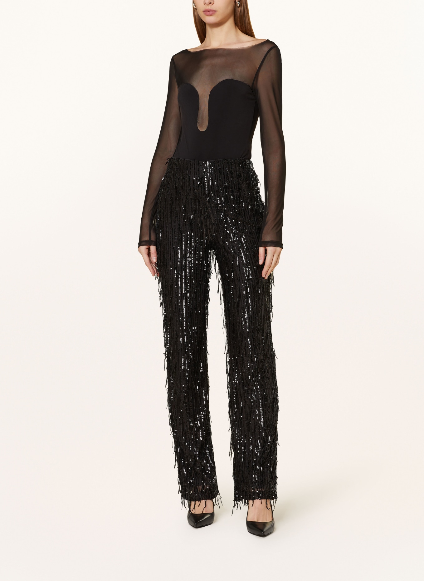 gina tricot Sequin trousers, Color: BLACK (Image 2)
