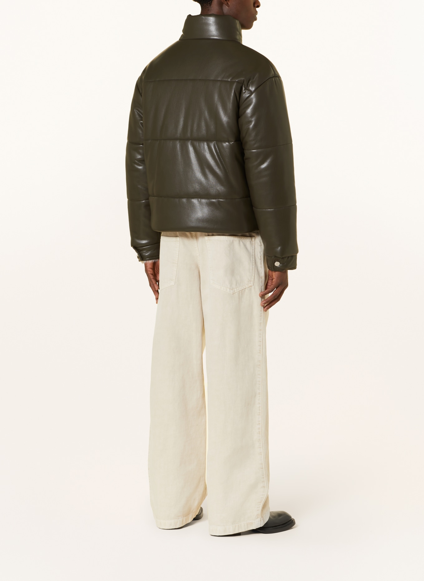 Nanushka Jacket MARRON in leather look, Color: DARK GREEN (Image 3)