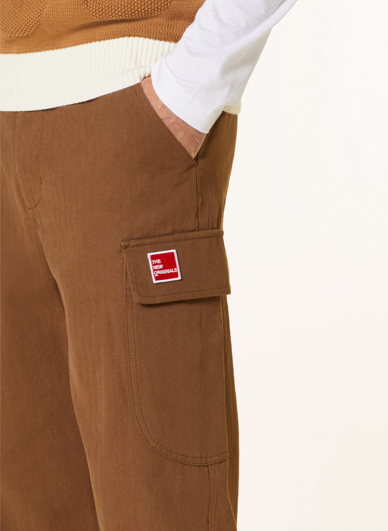 THE NEW ORIGINALS Cargo pants regular fit, Color: BROWN (Image 5)