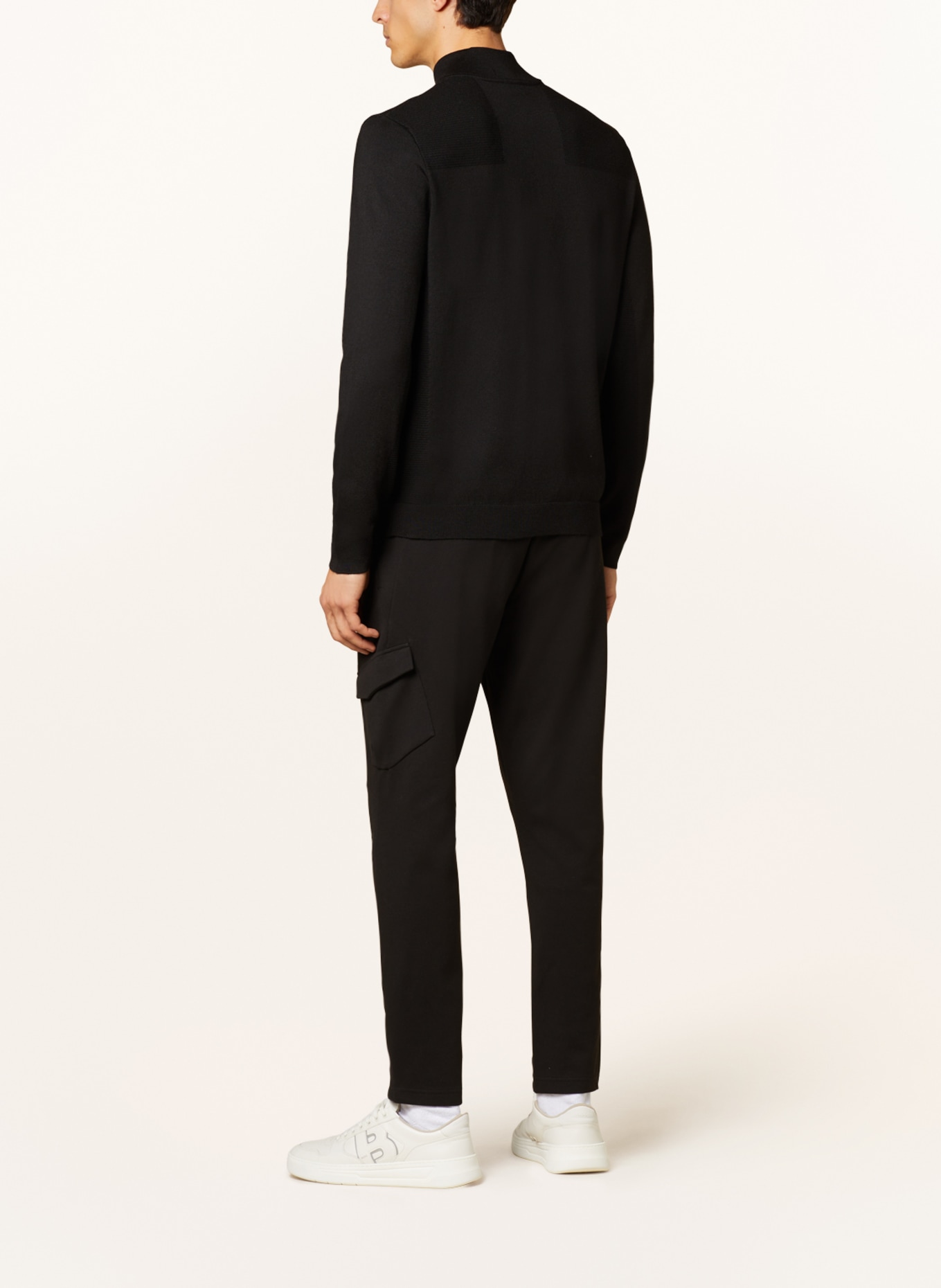BOSS Half-zip sweater MOMENTUM, Color: BLACK (Image 3)