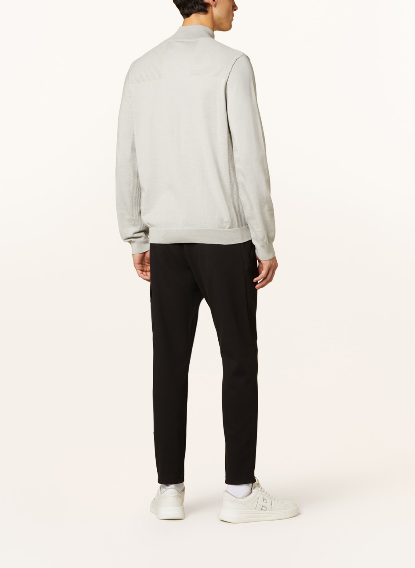 BOSS Half-zip sweater MOMENTUM, Color: LIGHT GRAY (Image 3)