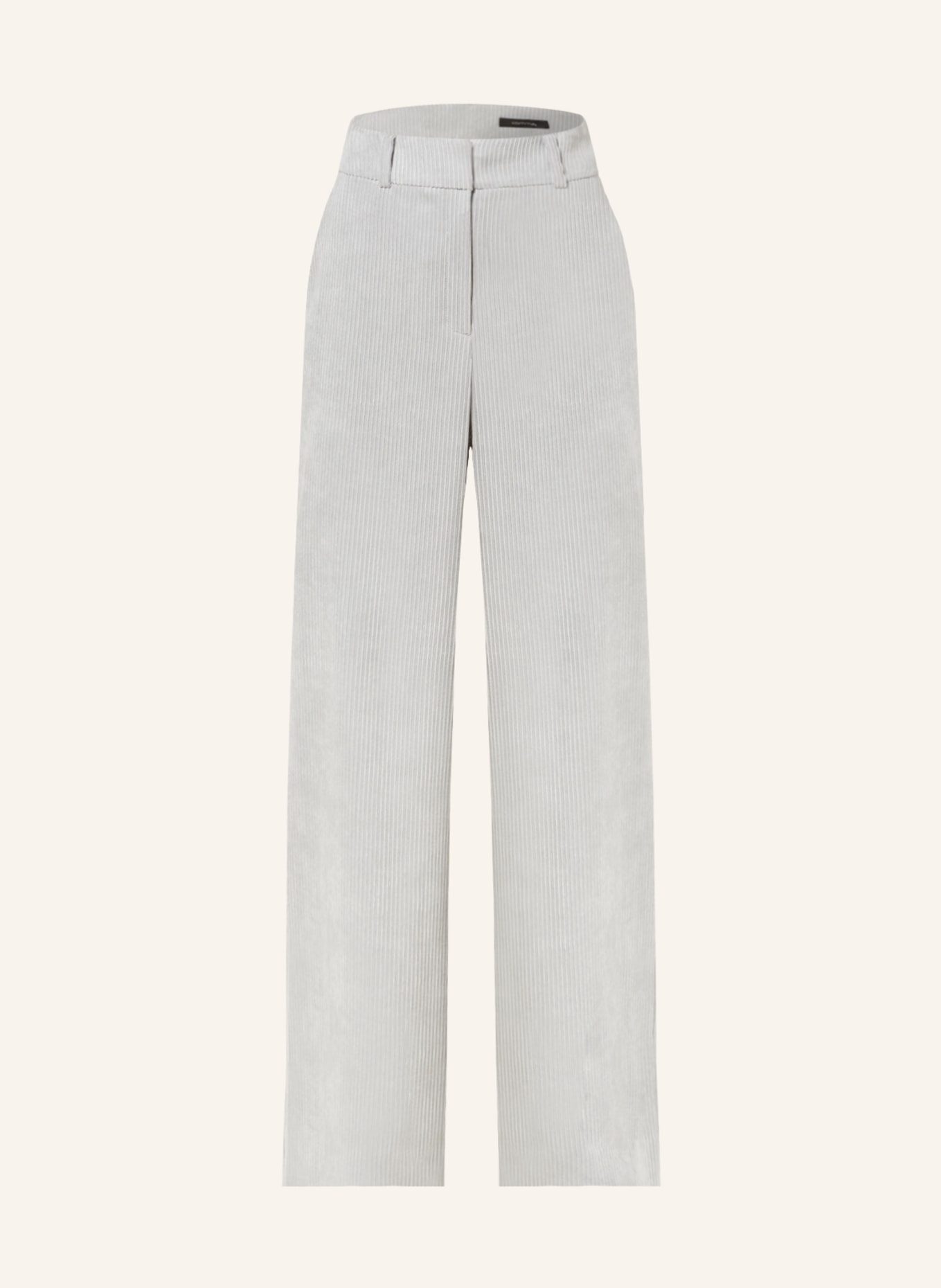 comma Wide leg trousers made of corduroy, Color: GRAY (Image 1)