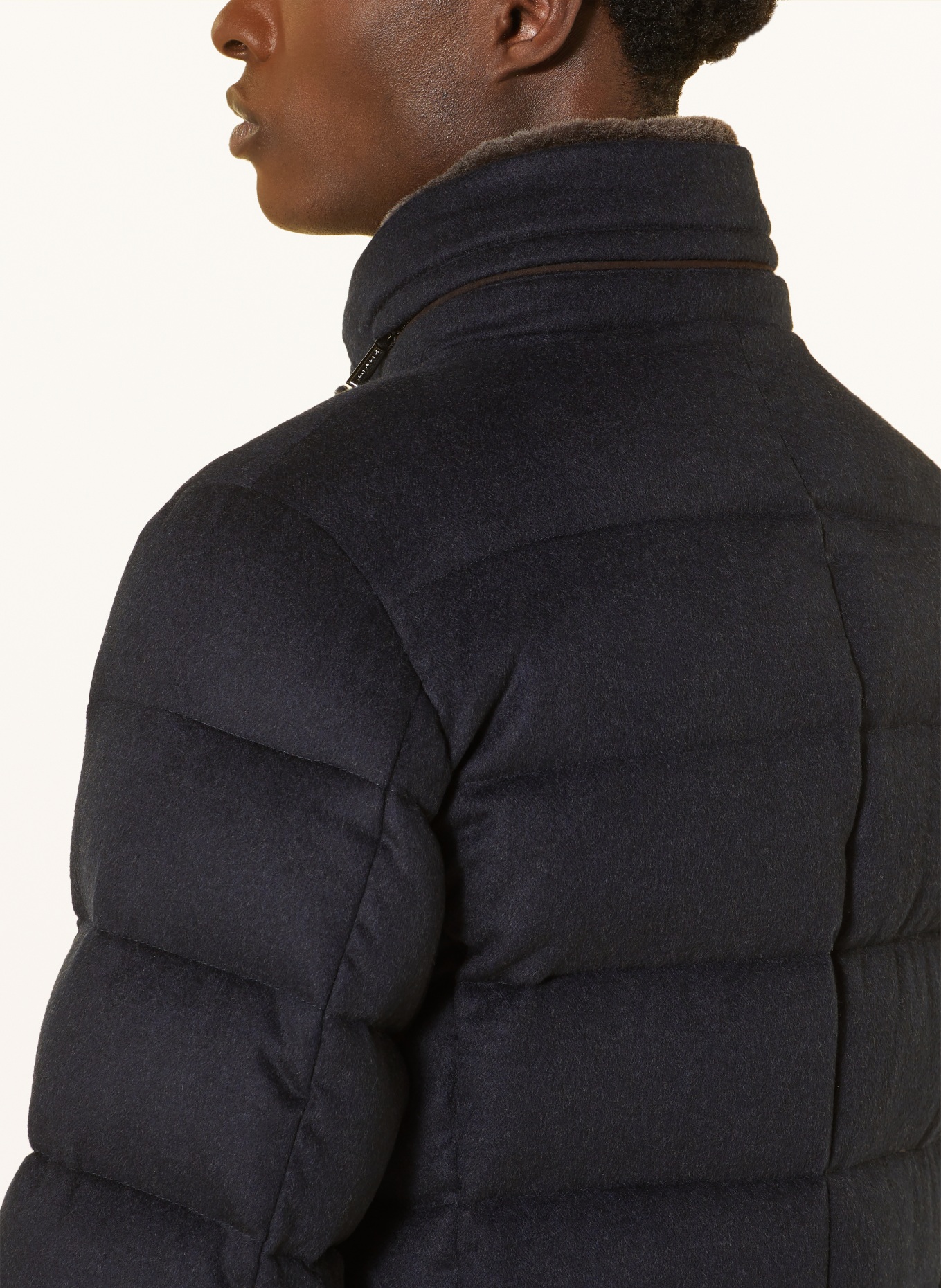 MOORER Down jacket ZARBO with real fur, Color: DARK BLUE (Image 4)