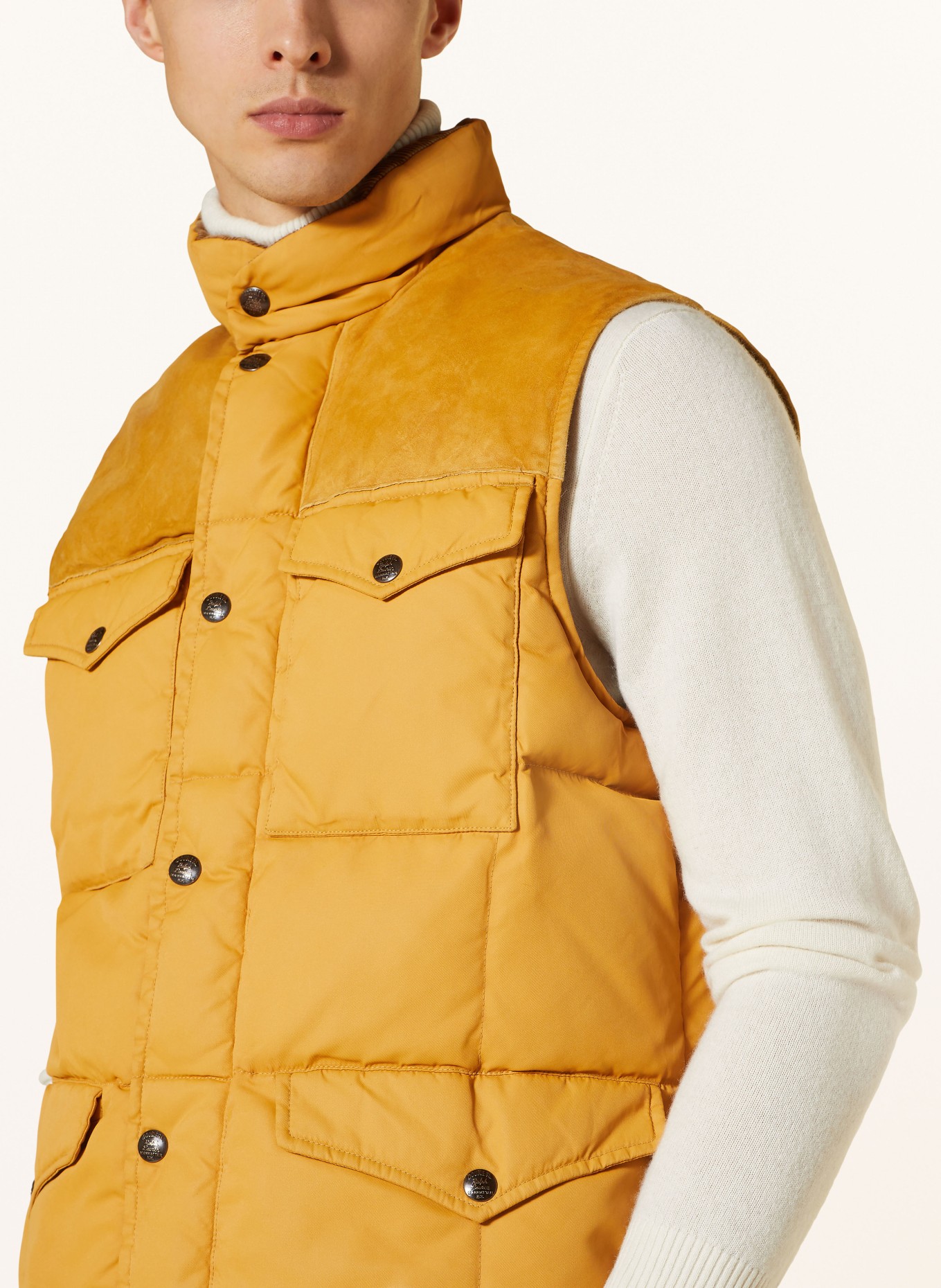 RRL Quilted vest, Color: DARK YELLOW (Image 4)
