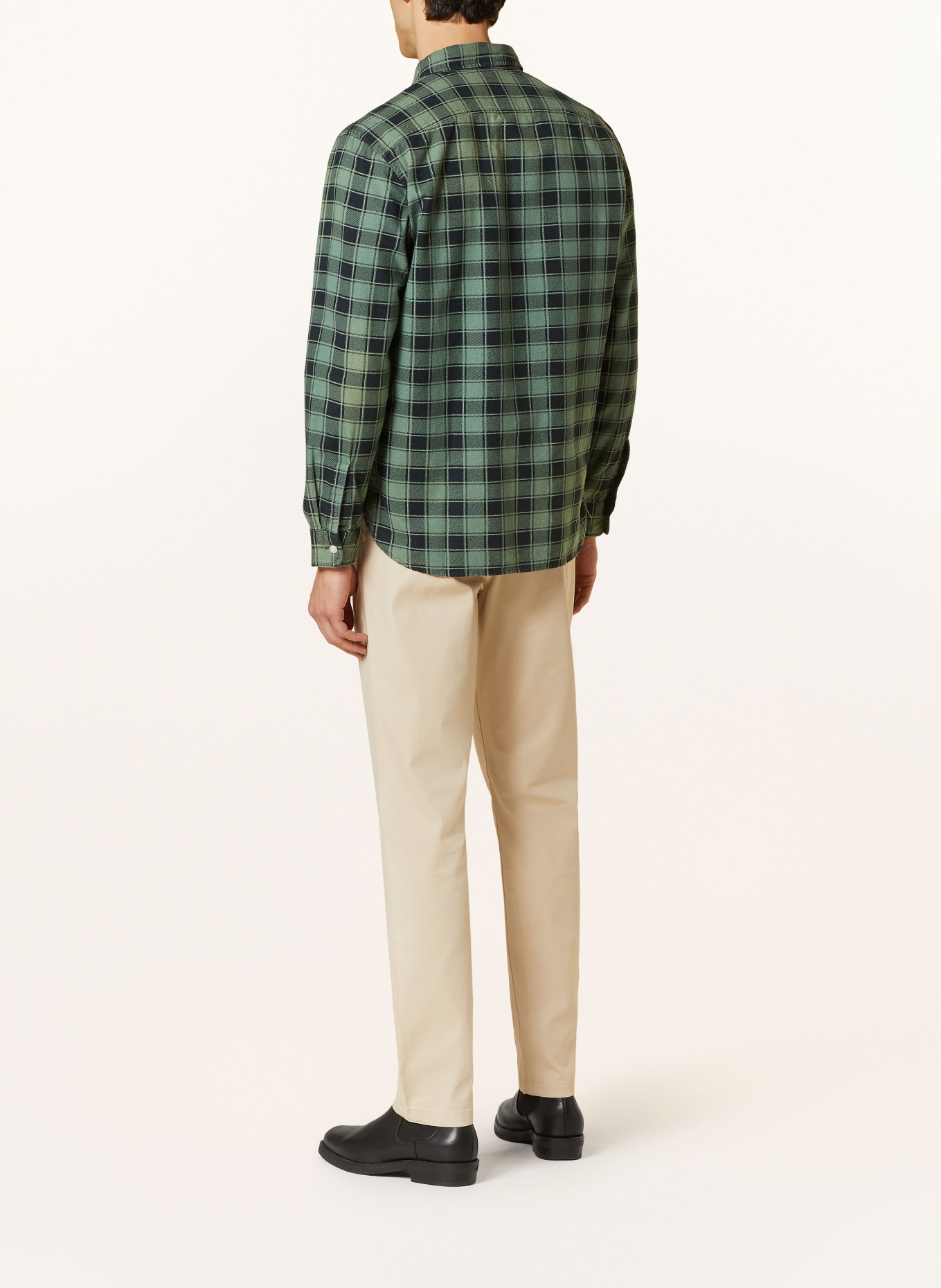 RRL Flannel shirt comfort fit, Color: BLACK/ GREEN (Image 3)