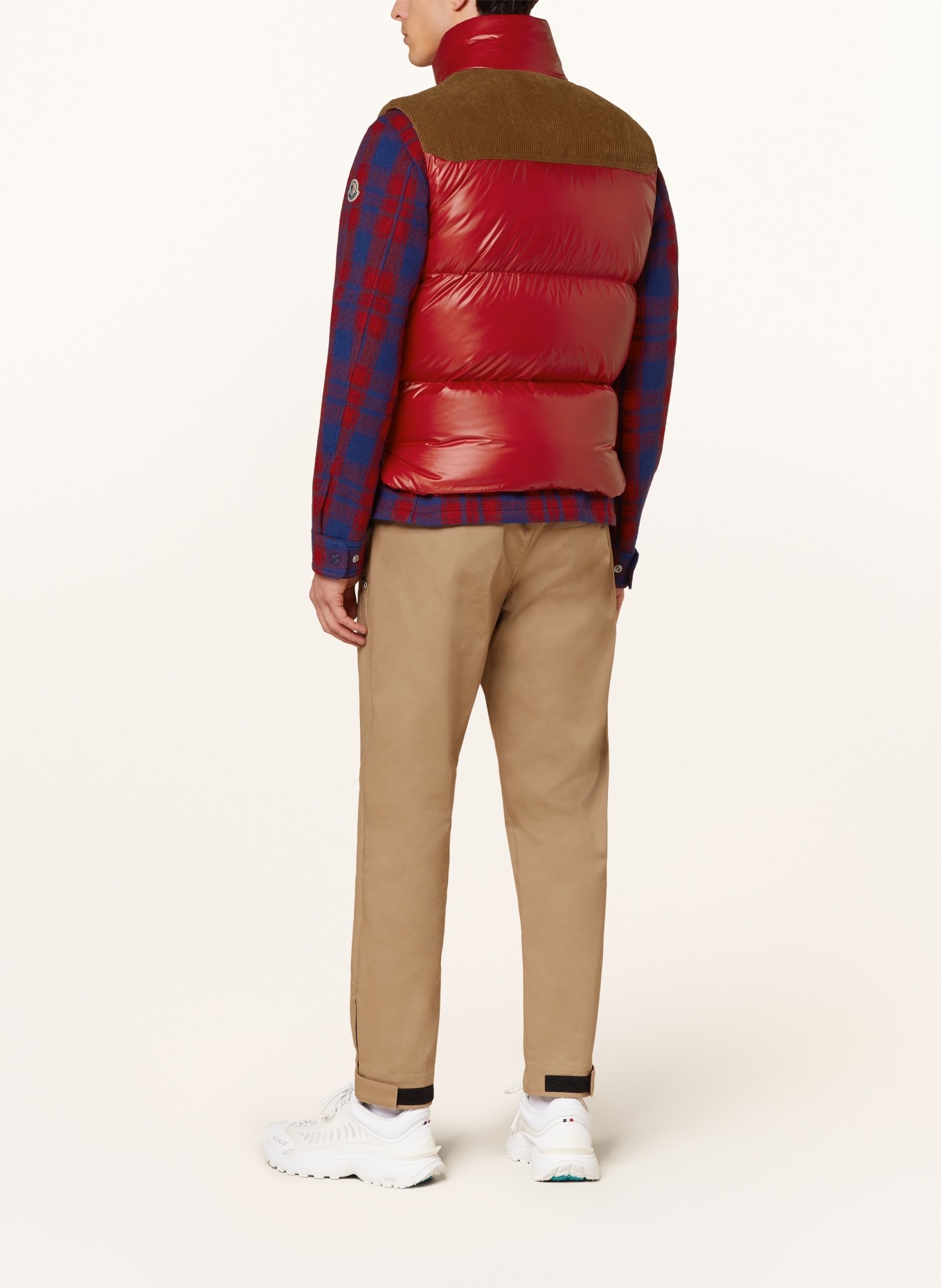 MONCLER Down vest ARDECHE, Color: RED/ COGNAC (Image 3)