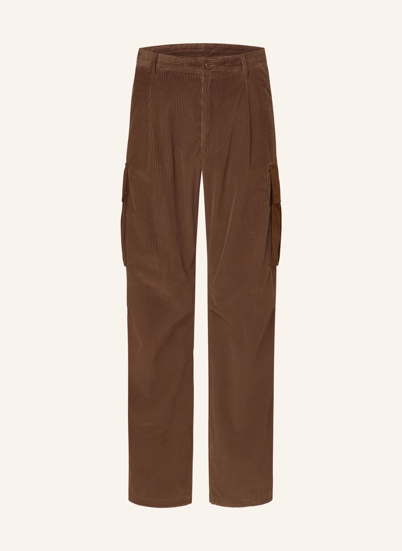 MONCLER Cargo pants CORDUROY regular fit in corduroy, Color: BROWN (Image 1)