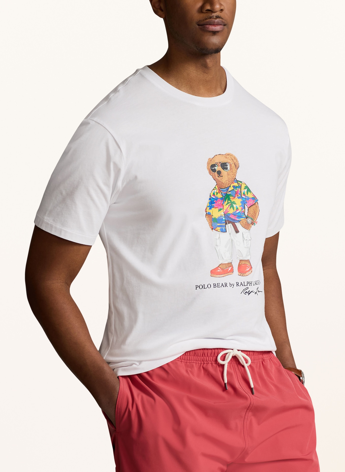 POLO RALPH LAUREN Big & Tall T-shirt, Kolor: BIAŁY (Obrazek 4)