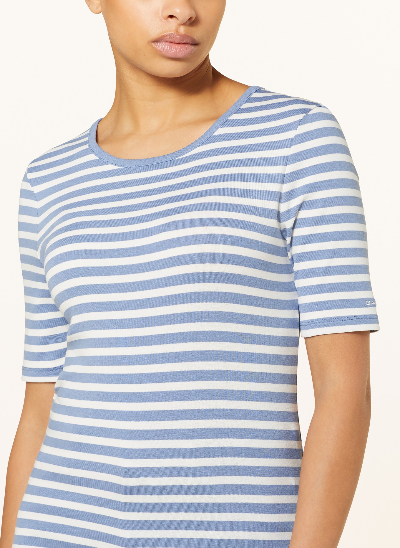 GANT T-Shirt, Farbe: WEISS/ HELLBLAU (Bild 4)