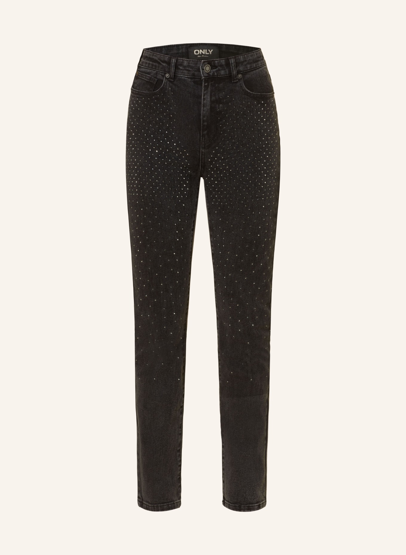 ONLY Jeans EMILY with decorative gems, Color: WASHED BLACK (Image 1)