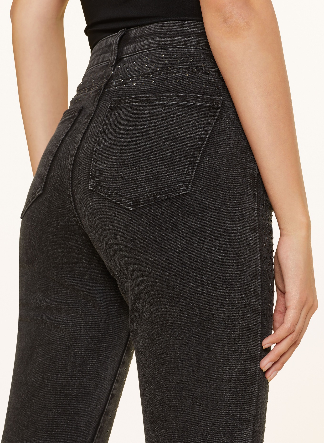 ONLY Jeans EMILY with decorative gems, Color: WASHED BLACK (Image 5)